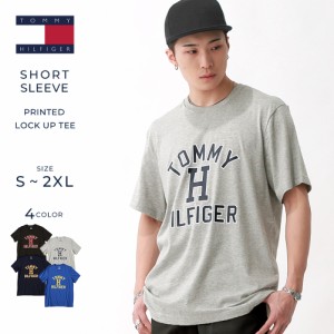 【送料無料】 トミーヒルフィガー TOMMY HILFIGER Tシャツ メンズ【メール便可】フロントロゴ カレッジ プリント 薄手 半袖Tシャツ ブラ