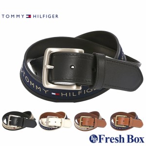 【送料無料】 トミーヒルフィガー ベルト メンズ 本革 シングルピン レザー ロゴ 11TL02X032 USAモデル TOMMY HILFIGER / ブランド カジ