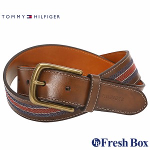 【送料無料】 トミーヒルフィガー ベルト メンズ シングルピン 合皮 ロゴ 11TL02X057 USAモデル TOMMY HILFIGER / ブランド カジュアル