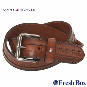 トミーヒルフィガー ベルト メンズ 本革 シングルピン レザー ロゴ 11TL02XZ27 USAモデル TOMMY HILFIGER / ブランド カジュアル