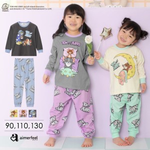 30%OFFクーポン有 子供用 トムとジェリー ロングTシャツ3 キッズ 上下セット ルームウェア 春 男の子 女の子 子供 ルームウエア パジャマ