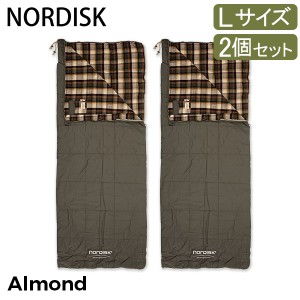[あす着] ノルディスク NORDISK 寝袋 シュラフ 封筒型 スリーピングバッグ アーモンド 2個セット 141004 バンジーコード Lサイズ