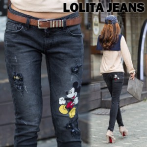 ロリータ ジーンズ LOLITA JEANS コラボ デニム ディズニー スキニー 美脚 レディース◆lo-220