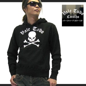  Vale Tudo CARALHO SKULL＆LOGOプリント プルオーバーパーカー バーリトゥードカラーリオ    輩系  re-PK-002 