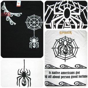 GEM STONE SPIDER プリント入り 半袖Tシャツ