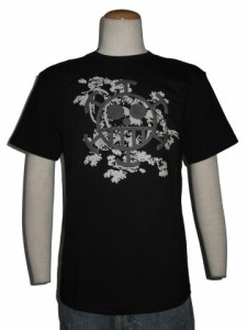 むかしむかし ワンピースコラボ 立体 プリント 半袖Tシャツ 『蛇柄ハートの海賊旗』  S-2480S 