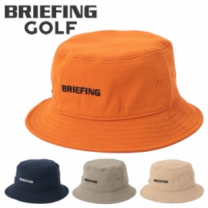 【商品レビューで＋P5％】ポイント10% ブリーフィング ゴルフ ロゴ ハット バケットハット バケハ  帽子 BRIEFING GOLF MENS WASHED 刺繍