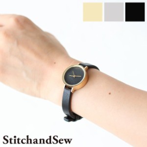 ポイント10倍 ステッチアンドソー 腕時計 ステンレス スチール スクエア ウォッチ StitchandSew Circle Watch Mサイズ c24