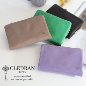 【商品レビューで＋P5％】クレドラン CLEDRAN RON WALLET 折財布 cl3686  akz016 ロン ウォレット   日本製 二つ折り財布 レザー 正規品