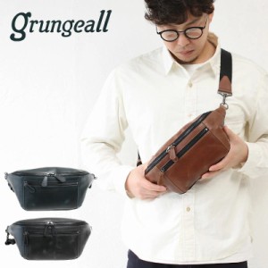 グランジオール バッグ ボディバッグ ウエストバッグ 横型 レディース メンズ ファスナー付き　grungeall GR303 正規品 akz-ks