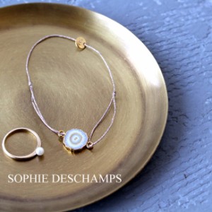 ポイント10倍 【数量限定】sophie deschamps bijoux ルーレットワイヤーのブレスレット クォーツスライス ルーレットワイヤー akz-ks