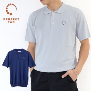 【商品レビューで＋P5％】ポイント10% PERFECT TAN パーフェクト タン ゴルフ ビームニットポロシャツ MENS ムジ シンプル ポロシャツ ゴ