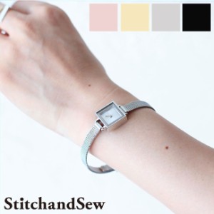 ステッチアンドソー 腕時計 ステンレス スチール スクエア ウォッチ StitchandSew Circle Watch Sサイズ s15