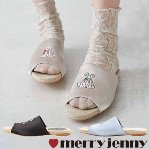 【商品レビューで＋P5％】メリージェニー くま Teddyフラットサンダル merry jenny Mサイズ Lサイズ 靴 レディース テディベア シューズ 