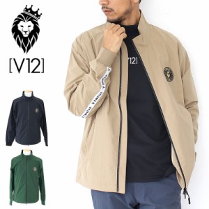 ポイント10倍 ヴィトゥエルブ V12 ゴルフ TAPE JKT ナイロン ジャケット トップス ゴルフウェア テープ ロゴ入り 男性  v122320-jk03