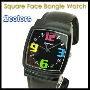 時計 腕時計 レディース メンズ Square Face Bangle Watch スクエアフェイス バンド ウォッチ 送料無料 全２色