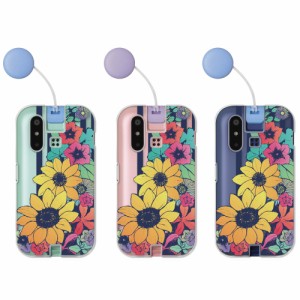 mamorino6 ケース 花柄 floral pattern 向日葵 au キッズ携帯 カバー クリアケース 子供用 クリア ハードケース まもりーの6 けーす マモ