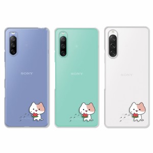 xperia 10v 10iv 10iii ケース エクスペリア10v エクスペリア10iv エクスペリア10iii カバー クリアケース スマホケース 猫 スイカ ワン