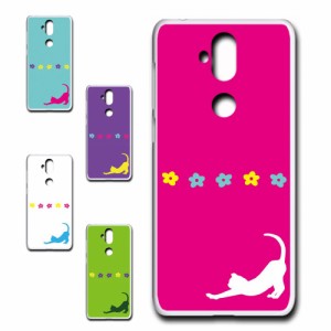 スマホケース 猫 ネコ ねこ シルエット 2018年製）ZenFone 5 Lite ZC600KL ケース zenfone5 lite 600kl カバー ハードケース プリントケ