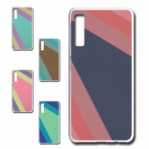 Galaxy A7 (2018／2019) ケース a7 ケース a72018 スマホケース ストライプ 縞模様 ぴったり ハードケース a72018 プリントケース ギャラ