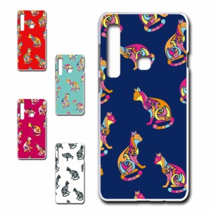 Galaxy A9 2018 ケース a9 ケース galaxy a9 スマホケース 猫 ネコ ねこ カラフル galaxya9 ギャラクシーエーナイン ハードケース a92018