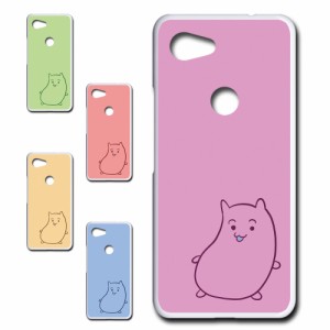 Google Pixel3a ケース おナスちゃん かわいい キャラクター オリジナル 茄子 スマホケース プリントケース ハードケース なすび 茄子 カ