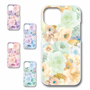 iPhone15 ケース 花柄 ボタニカル調 可愛い エレガント おしゃれ flower プリントケース ハードケース 花 お洒落 人気のケース はながら 