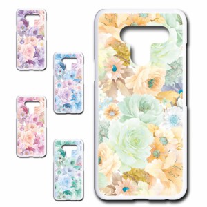 LG K50 ケース 花柄 ボタニカル調 可愛い エレガント おしゃれ flower プリントケース ハードケース 花 お洒落 人気のケース はながら オ