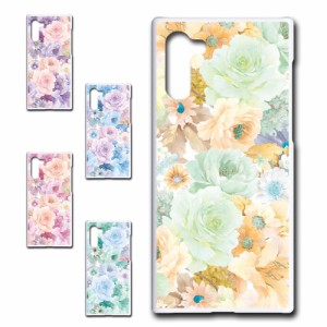 Galaxy Note10 ケース 花柄 ボタニカル調 可愛い エレガント おしゃれ flower プリントケース ハードケース 花 お洒落 人気のケース はな