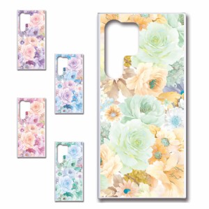 Galaxy S23 Ultra ケース 花柄 ボタニカル調 可愛い エレガント おしゃれ flower プリントケース ハードケース 花 お洒落 人気のケース 