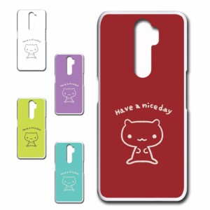 OPPO A5 2020 ケース キャラクター ネコ niceday おしゃれ かわいい 猫 シンプル スマホケース ハードケース プリントケース ねこ スマホ