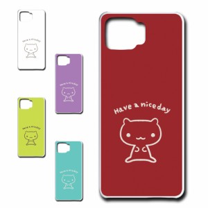 OPPO A73 ケース キャラクター ネコ niceday おしゃれ かわいい 猫 シンプル スマホケース ハードケース プリントケース ねこ スマホカバ