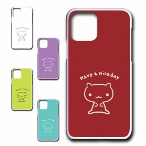 iPhone11Pro ケース キャラクター ネコ niceday おしゃれ かわいい 猫 シンプル スマホケース ハードケース プリントケース ねこ スマホ