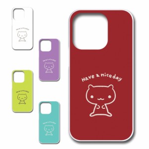 iPhone14Pro ケース キャラクター ネコ niceday おしゃれ かわいい 猫 シンプル スマホケース ハードケース プリントケース ねこ スマホ