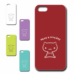 iPhone5 ケース キャラクター ネコ niceday おしゃれ かわいい 猫 シンプル スマホケース ハードケース プリントケース ねこ スマホカバ