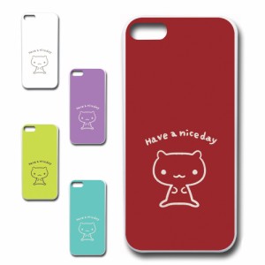 iPhone5c ケース キャラクター ネコ niceday おしゃれ かわいい 猫 シンプル スマホケース ハードケース プリントケース ねこ スマホカバ