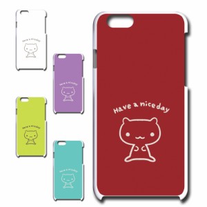 iPhone6 ケース キャラクター ネコ niceday おしゃれ かわいい 猫 シンプル スマホケース ハードケース プリントケース ねこ スマホカバ