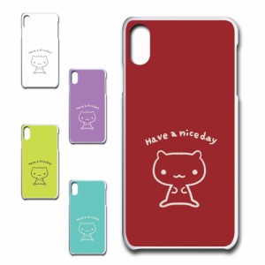 iPhoneXSMax ケース キャラクター ネコ niceday おしゃれ かわいい 猫 シンプル スマホケース ハードケース プリントケース ねこ スマホ