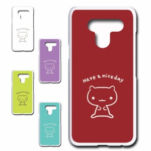 LG K50 ケース キャラクター ネコ niceday おしゃれ かわいい 猫 シンプル スマホケース ハードケース プリントケース ねこ スマホカバー