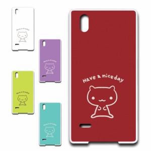 MONO MO-01J ケース キャラクター ネコ niceday おしゃれ かわいい 猫 シンプル スマホケース ハードケース プリントケース ねこ スマホ