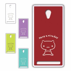 FREETEL Priori3 LTE ケース キャラクター ネコ niceday おしゃれ かわいい 猫 シンプル スマホケース ハードケース プリントケース ねこ