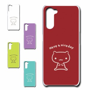 OPPO Reno3A ケース キャラクター ネコ niceday おしゃれ かわいい 猫 シンプル スマホケース ハードケース プリントケース ねこ スマホ