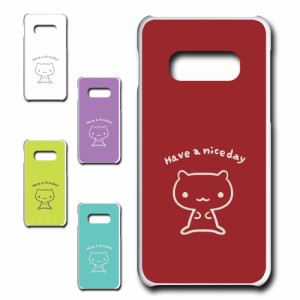 Galaxy S10e ケース キャラクター ネコ niceday おしゃれ かわいい 猫 シンプル スマホケース ハードケース プリントケース ねこ スマホ