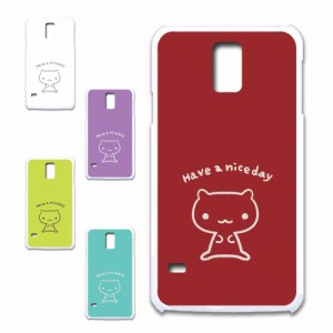 GALAXY S5 SCL23 ケース キャラクター ネコ niceday おしゃれ かわいい 猫 シンプル スマホケース ハードケース プリントケース ねこ ス