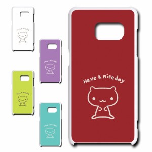 Galaxy Feel ケース キャラクター ネコ niceday おしゃれ かわいい 猫 シンプル スマホケース ハードケース プリントケース ねこ スマホ