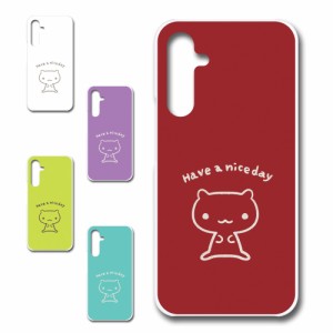 Galaxy A54 5g ケース キャラクター ネコ niceday おしゃれ かわいい 猫 シンプル スマホケース ハードケース プリントケース ねこ スマ