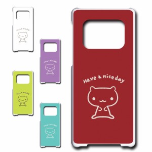 AQUOS R6 SH-51B ケース キャラクター ネコ niceday おしゃれ かわいい 猫 シンプル スマホケース ハードケース プリントケース ねこ ス