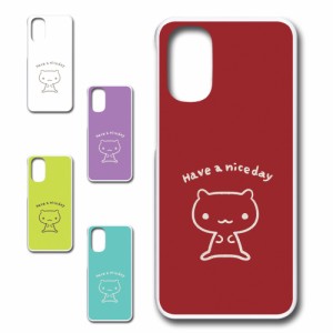 Motorola moto g31 XT2173-3 ケース キャラクター ネコ niceday おしゃれ かわいい 猫 シンプル スマホケース ハードケース プリントケー