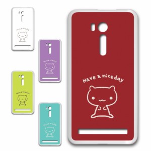 ZenFone Go ZB551KL ケース キャラクター ネコ niceday おしゃれ かわいい 猫 シンプル スマホケース ハードケース プリントケース ねこ 