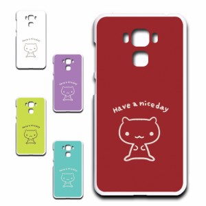 海外版 Zenfone 3 Max ZC553KL ケース キャラクター ネコ niceday おしゃれ かわいい 猫 シンプル スマホケース ハードケース プリントケ